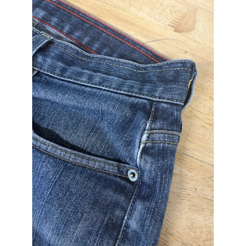 American Giant Mens Jeans Size 30 x 27 Blue Distressed Made in USA Denim